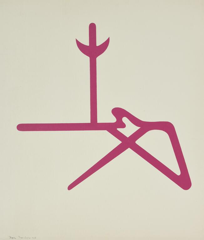 Catalogue raisonné, Jean Legros, Pochoir, Signe (rose), 1973