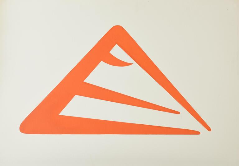 Catalogue raisonné, Jean Legros, Pochoir sans titre (grand signe orange)