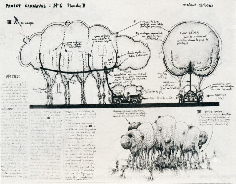 Catalogue raisonné, Dessins pour le carnaval avec formes et textes