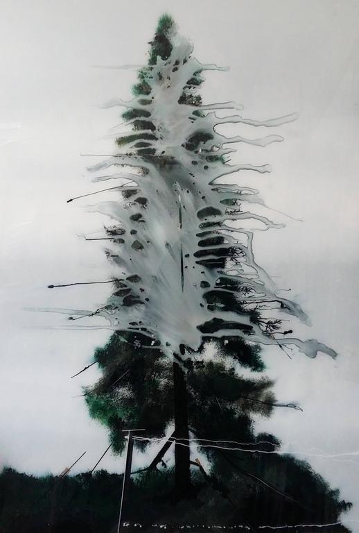 Muriel Rodolosse, Le son du tonnerre, 2017, 140 x 100 cm, peinture et plexiglass Muriel Rodolosse, Le son du tonnerre, 2017, 140 x 100 cm, peinture et plexiglass