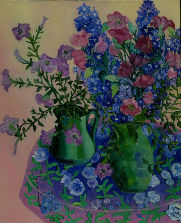 Catalogue raisonné, Nature morte à la nappe fleurie, Brigitte Moreau Serre