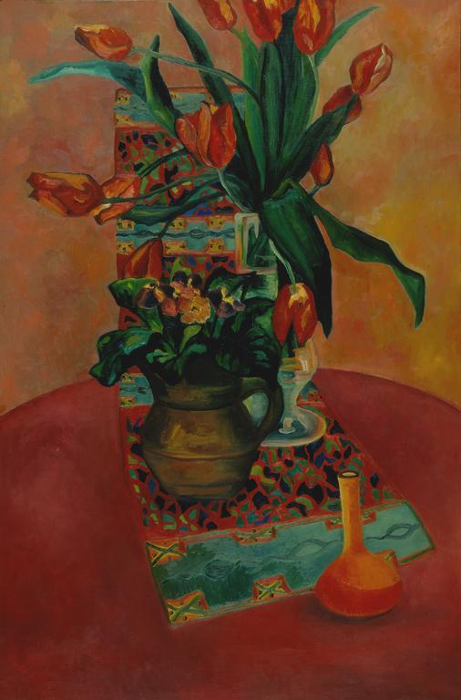 Catalogue raisonné, Brigitte Moreau Serre, Nature morte à la nappe rouge