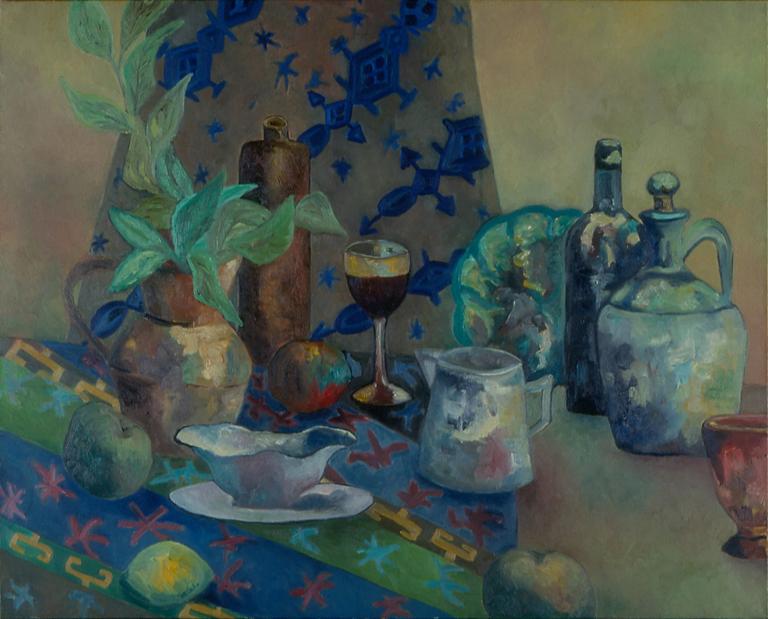 Catalogue raisonné, Brigitte Moreau Serre, Nature morte au verre de vin rouge