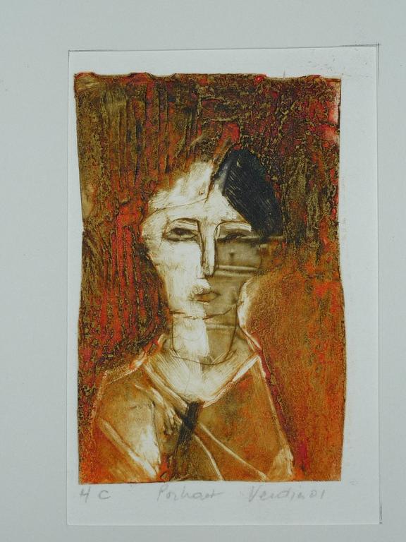 Catalogue raisonné, , Retrato [dans un rectangle, en rouge , brun et noir], second état
