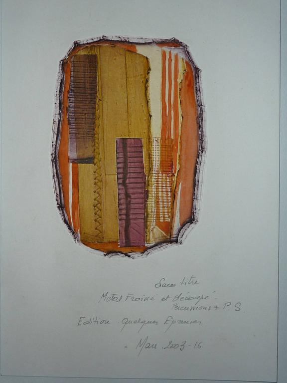 Catalogue raisonné, , Sans titre [bandes verticales en jaune, orange, violet ]