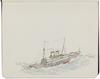 Carnet de dessins, 70 images de bateaux, 1915