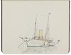 Carnet de dessins, 70 images de bateaux, 1915