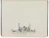 Carnet de dessins, 70 images de bateaux, 1915