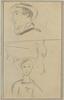 Paul Gauguin, Homme de profil, une créature ailée et un garçon [verso], 1884-1888 