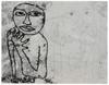 Sans titre (Visage de profil, recto; Figure en buste, verso), 1966