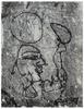 sans titre (visage de profil, recto; figure en buste, verso), 1966