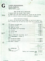 Liste de statues de Daria Gamsaragan exposées à AGBU par Gorky Galleries, 1982