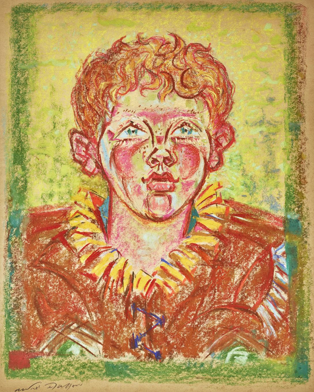 André Masson (1896-1987), Portrait d'un adolescent, P.M, 1943, pastel sur papier américain, 53,8 x 43,8 cm