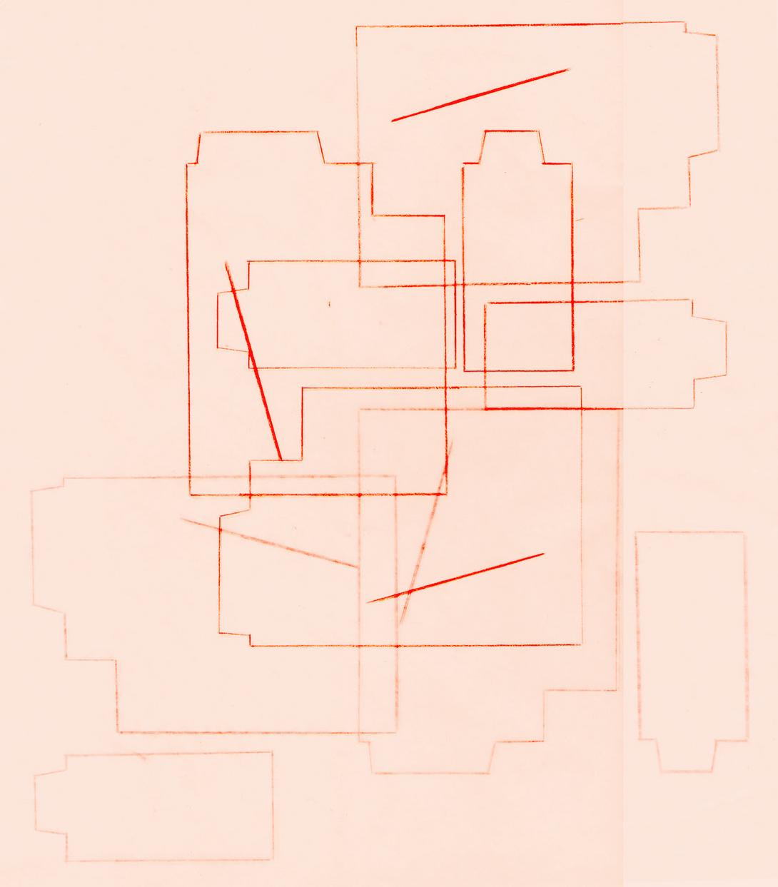 Barbara Carnevale, Tracer une ligne dans l’espace 2022, Dessin au crayon de couleur 