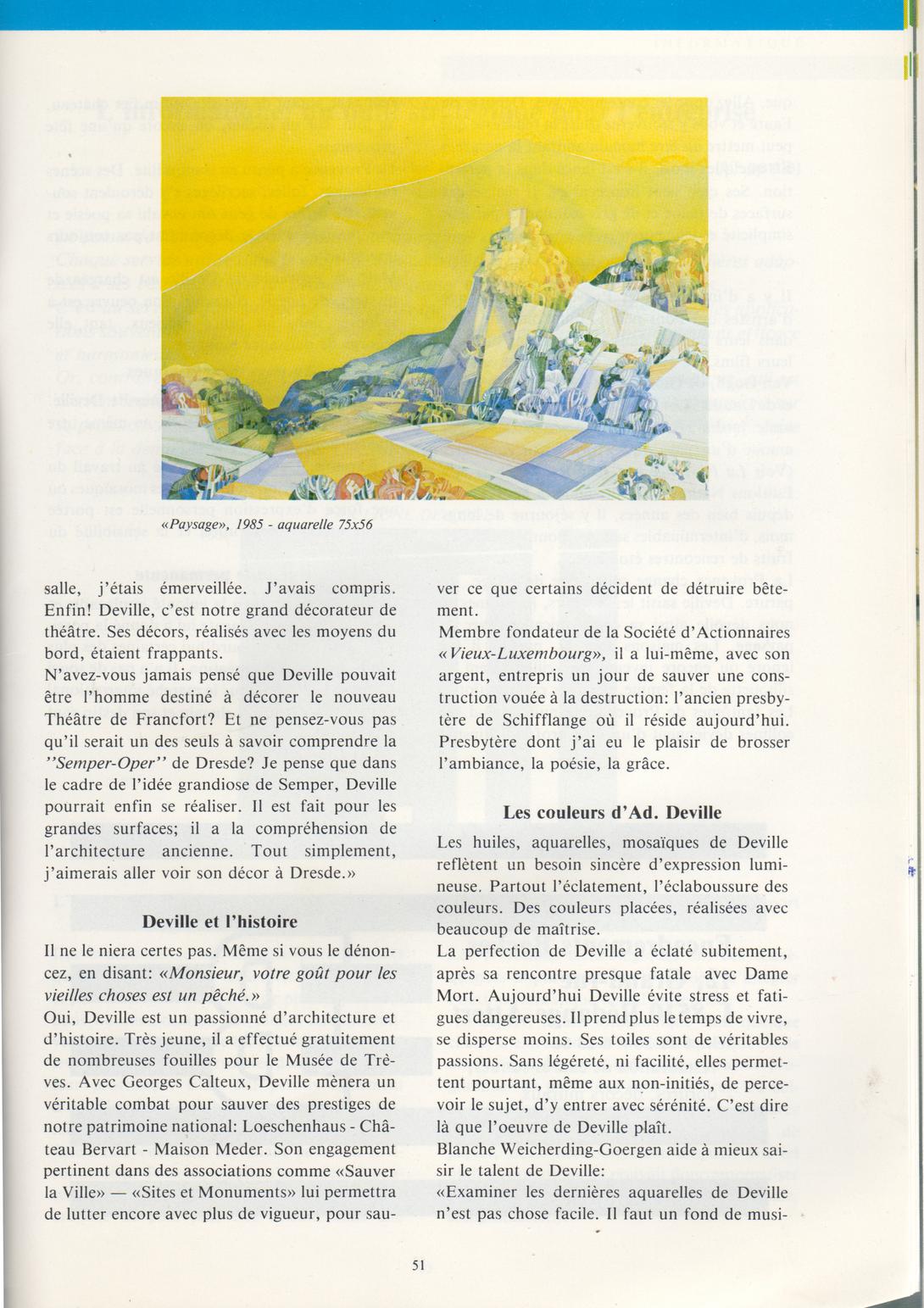 Le nouveau Luxembourg   Reflets de l'Imagination.  N° 7 - automne/hiver 1986, pp.47-52