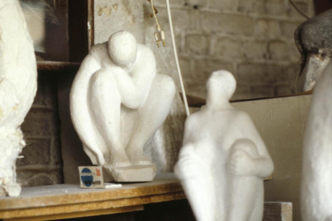 Sculptures dans l'atelier