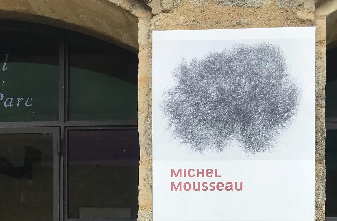 Michel Mousseau, Kerguéhennec, entrée de l'exposition et affiche