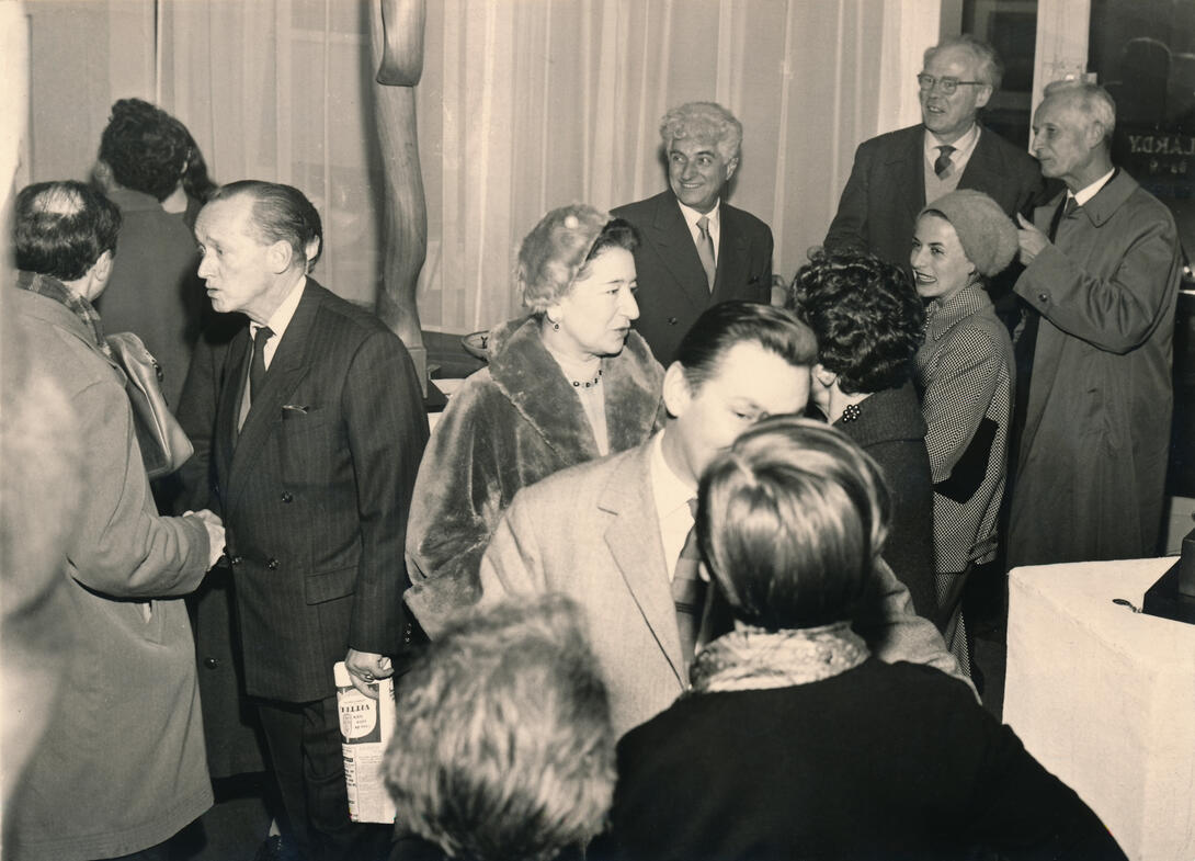 Beothy, vernissage chez Berry Lardy 1958