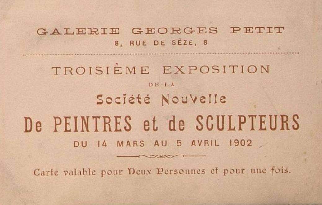 Galerie Georges Petit, 2e exposition, mars-avril 1902